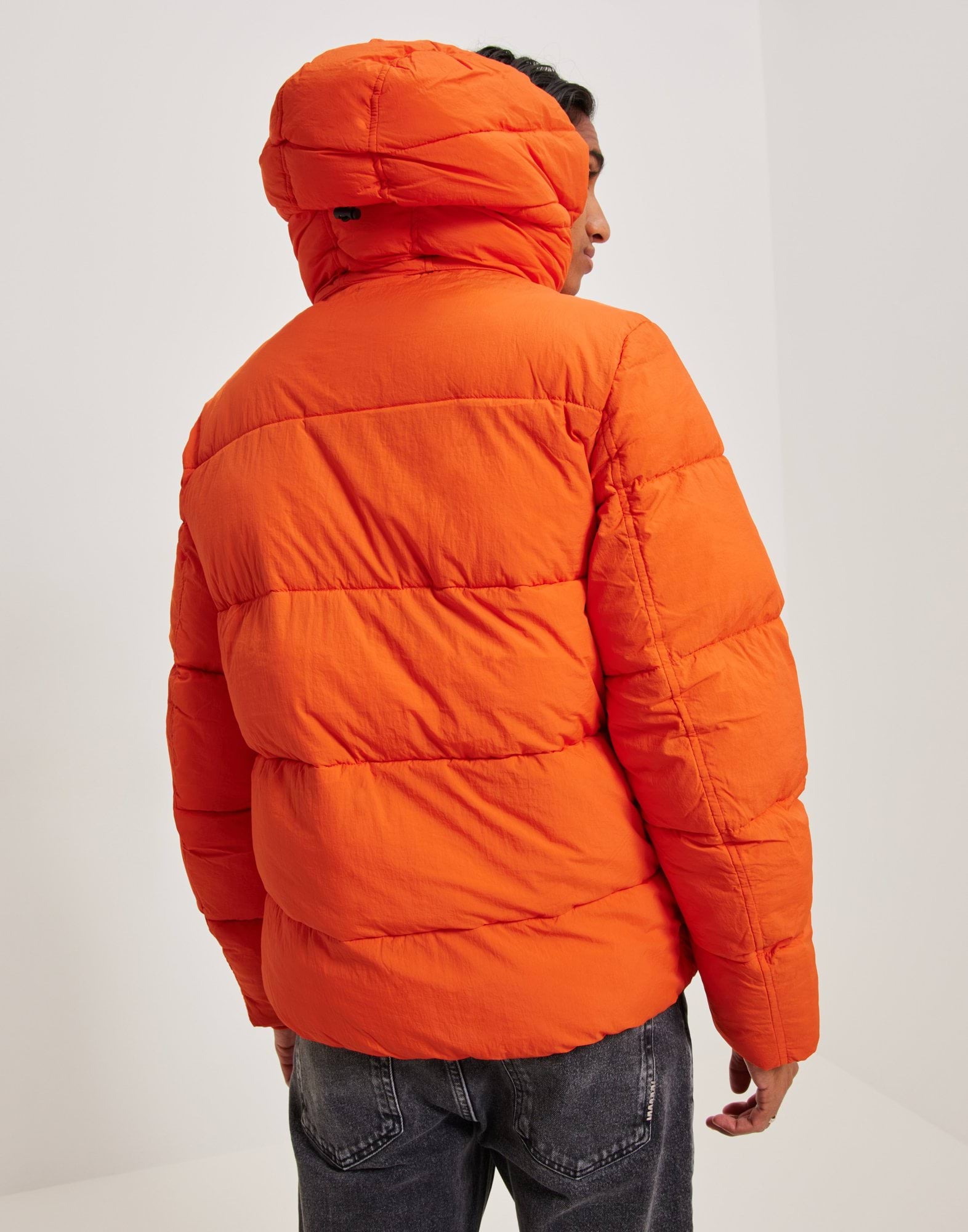 CRINKLE NYLON PUFFER JACKET