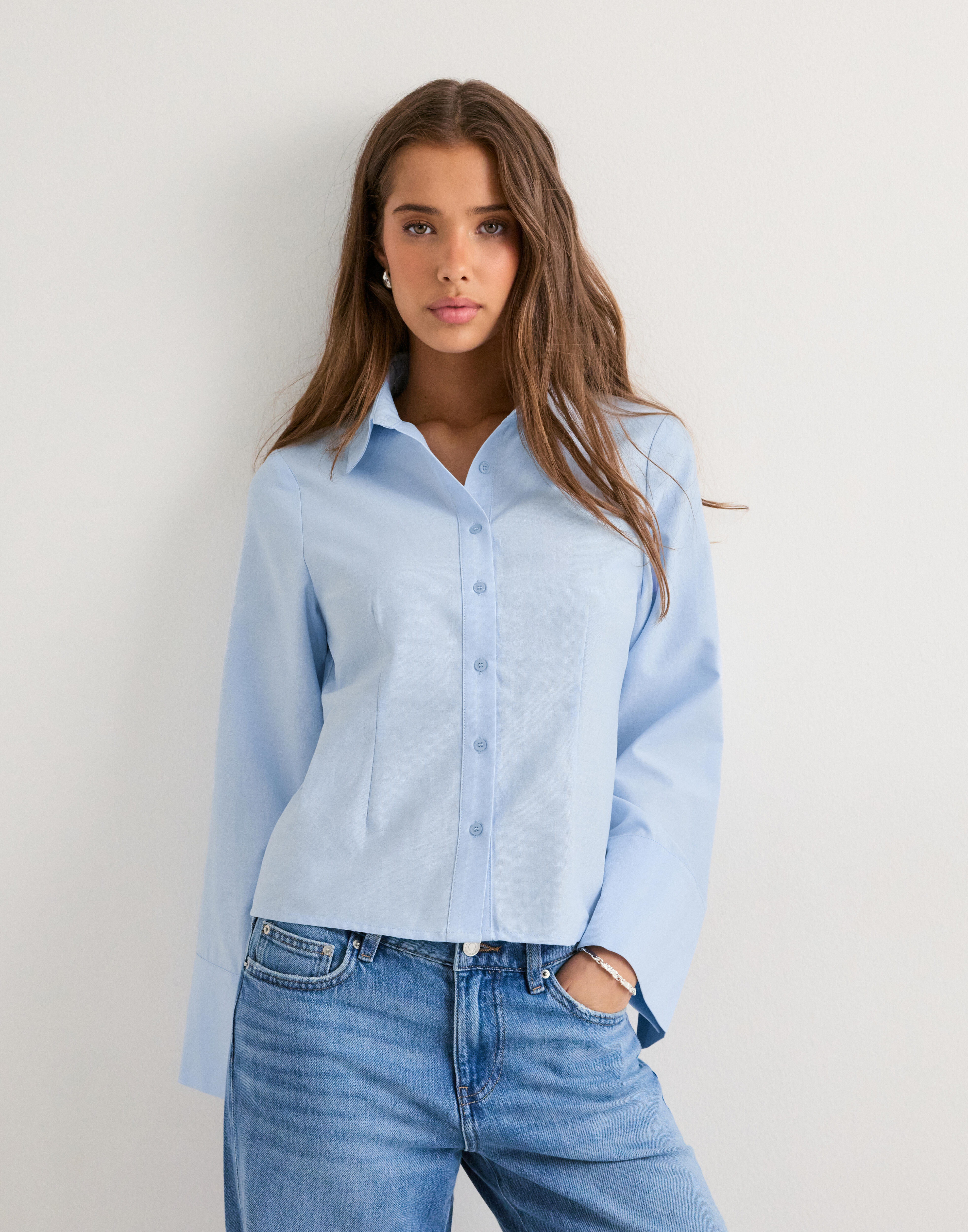 Neo Noir - Rosa Shadow Stripe Shirt 166611 - 754 - Light Pink