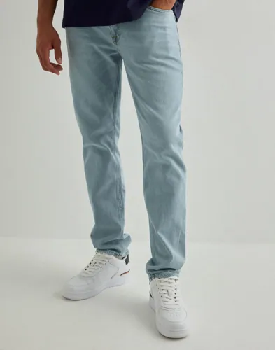 Jack & Jones Clark raka jeans i blå denim med femficksdesign