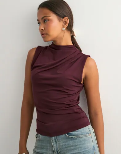PIECES Pcmadison Sl Draped Top Noos Bc toppar dam – bild 3