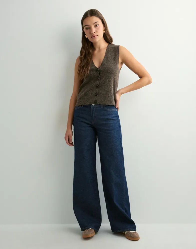 PIECES Pcselma Lw Wide Jeans Rinse Noos Bc dam – bild 3