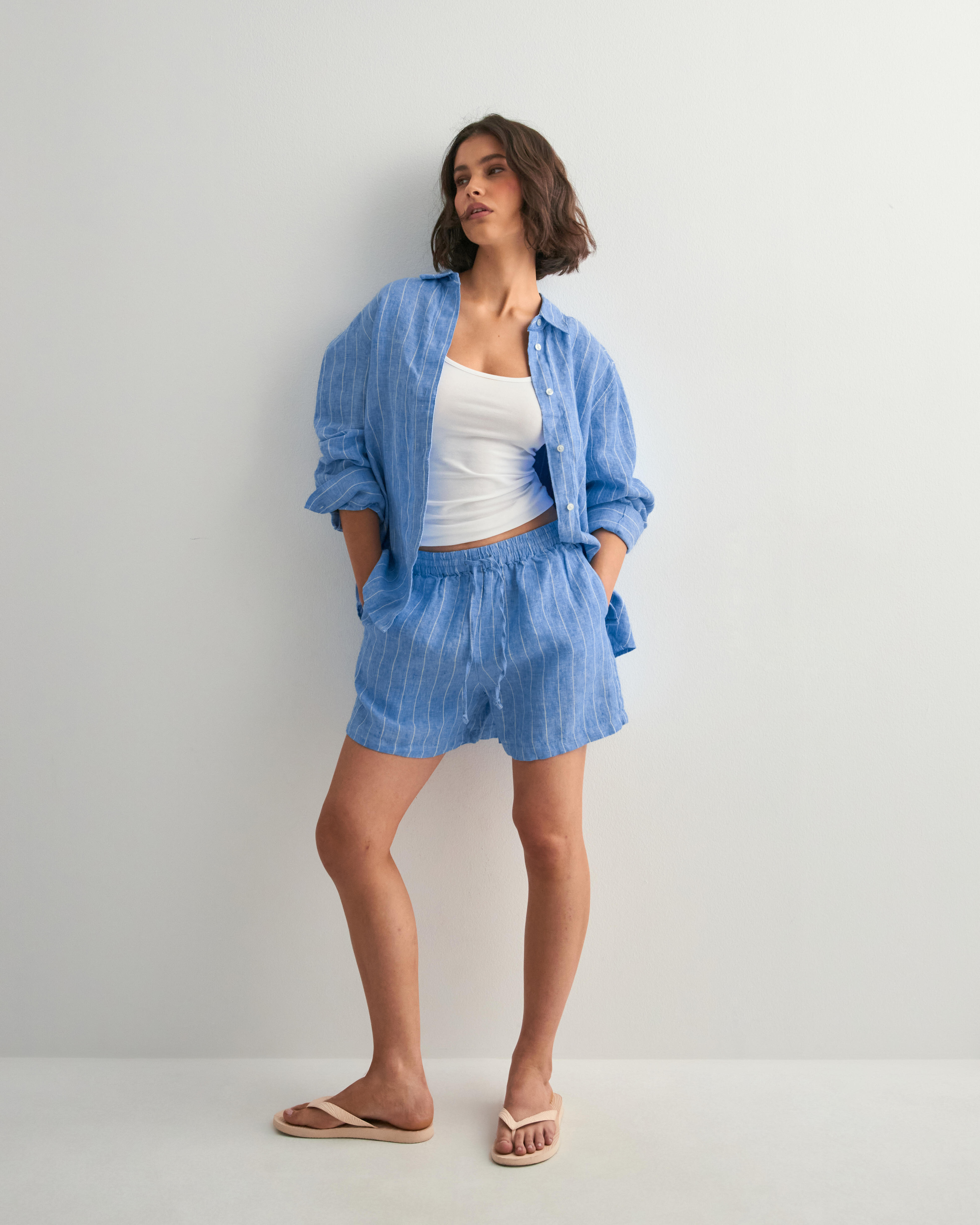 『SAMSOE SAMSOE』MAREN STRING SHORTS 14329 ショートパンツ Buy Samsøe Samsøe Maren string shorts 14329 - Blue | Nelly.com