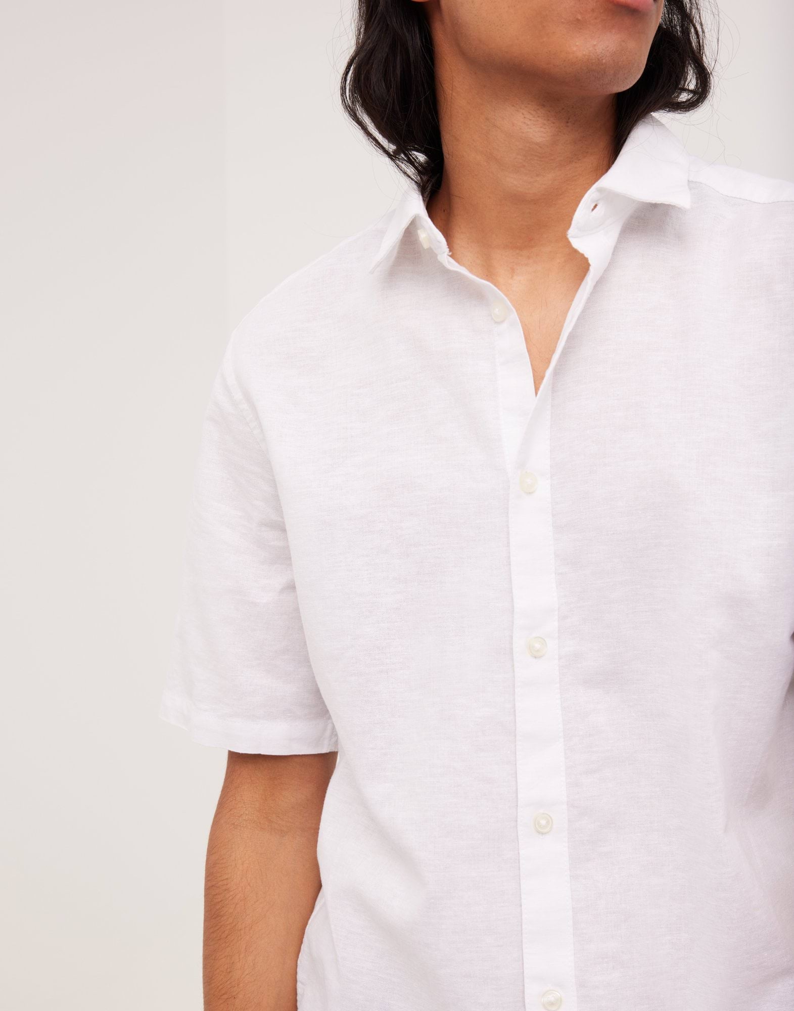 ONSCAIDEN LIFE SS SOLID LINEN SHIRT