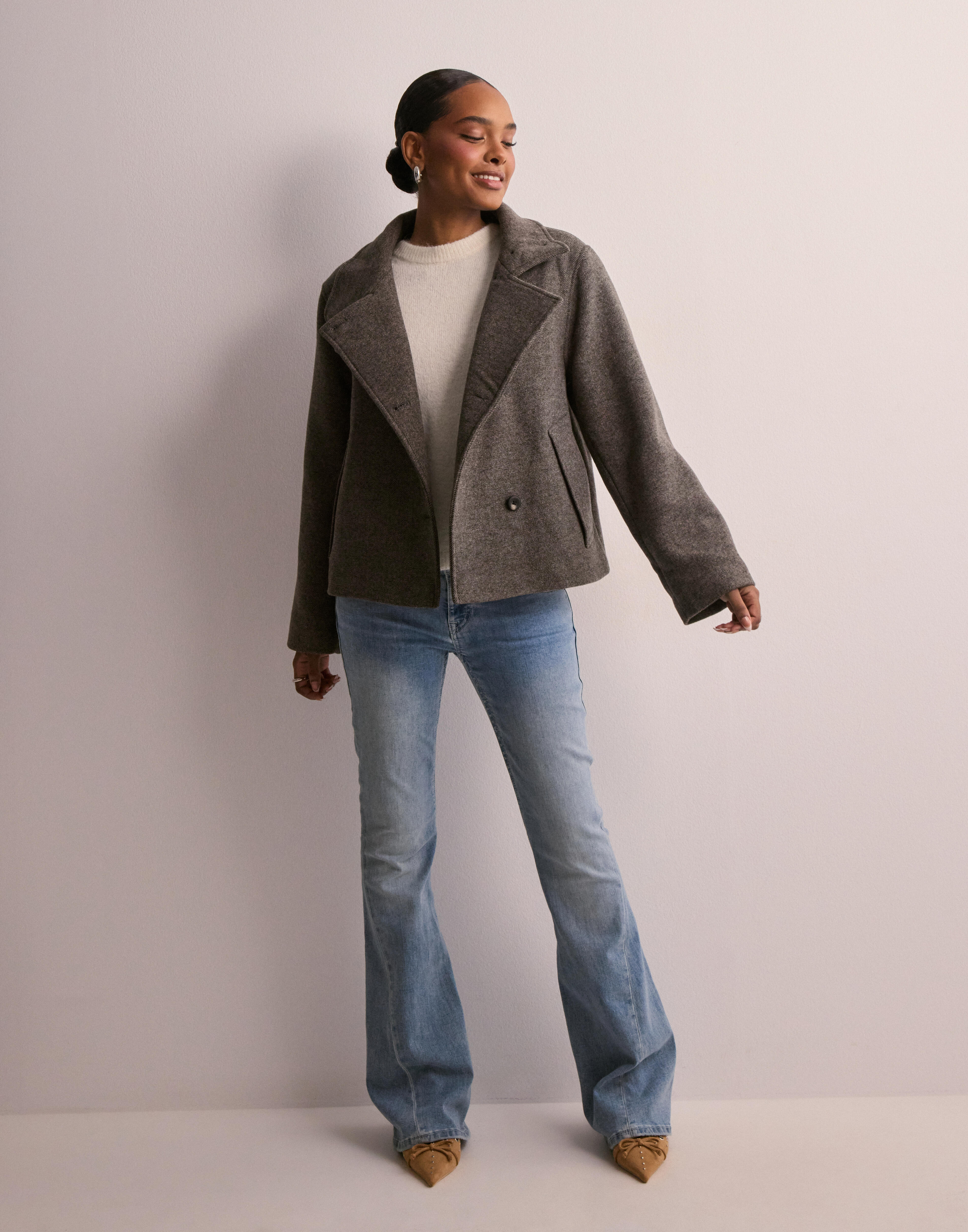 Object OBJRIKI RE SHORT JACKET NOOS, Morel/detail: melange, 40