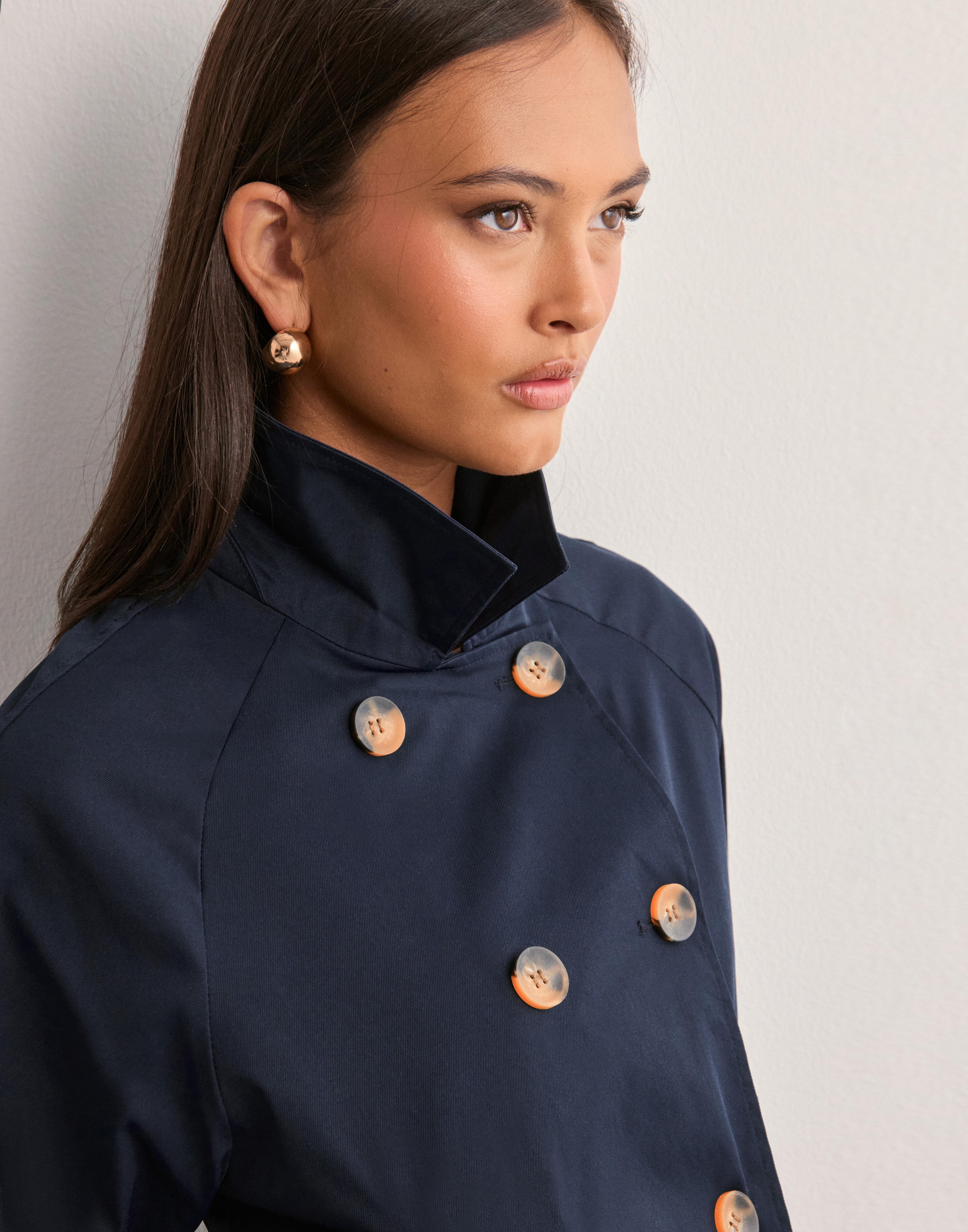 Selected Femme SLFCILO SHORT - Trenchcoat - vetiver/lichtgroen