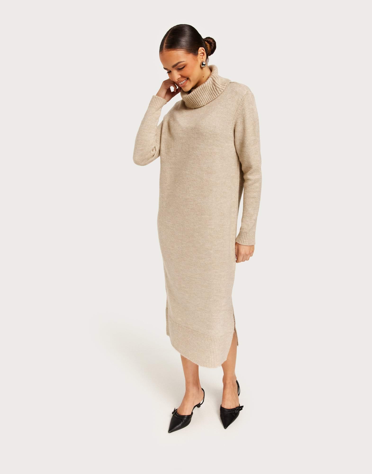 ONLBRANDIE L/S ROLL NECK DRESS KNT