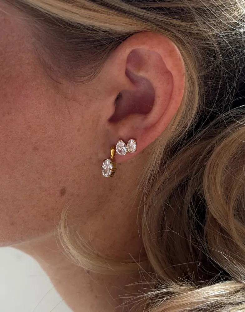 Muli Collection Oval Cut Drop Earring dam – bild 3