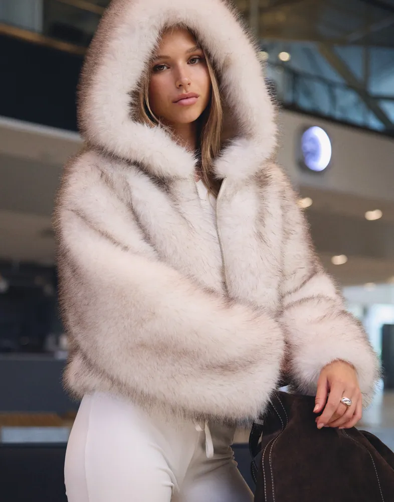Faux Fur Hood Jacket
