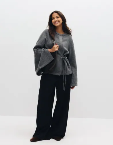 VERO MODA Vmvixen Ls Tie Knit Jacket Exp koftor & cardigans dam – bild 2