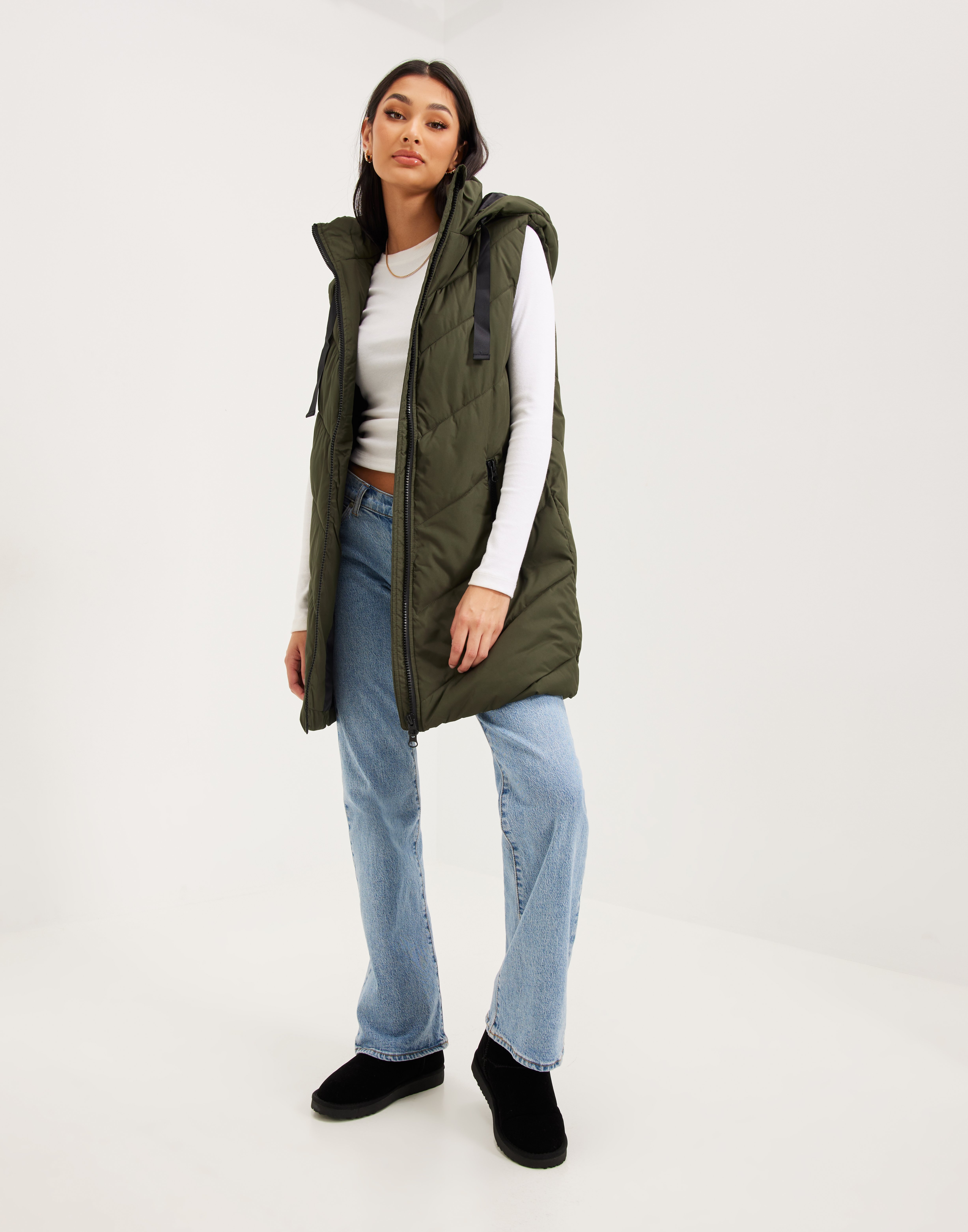 JdY Damen Teddy Weste - Knopfleiste Ohne Ärmel Für Herbst & Winter