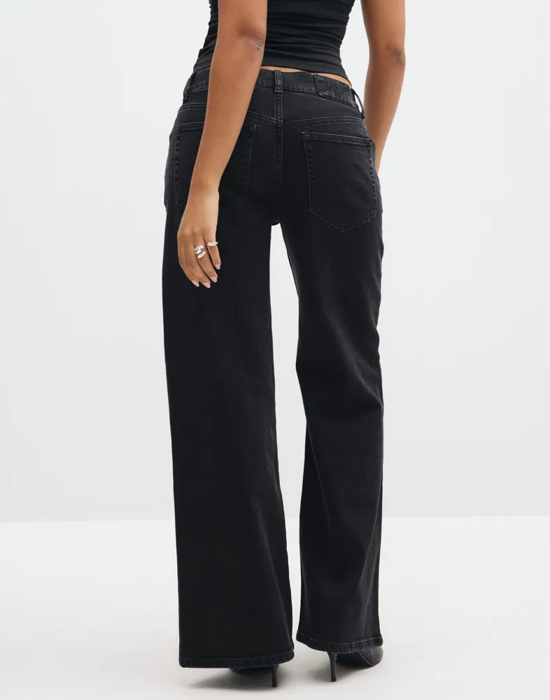 Nelly Loose Flare Jeans dam – bild 3