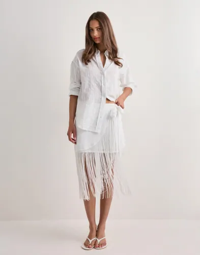 Gina Tricot - Valkoinen - Structured Skirt