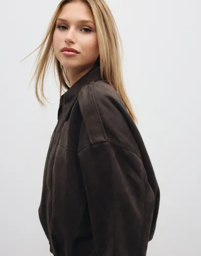 ONLY Onlmoon-Stina Faux Suede Bomber Pnt bomberjackor dam – bild 2
