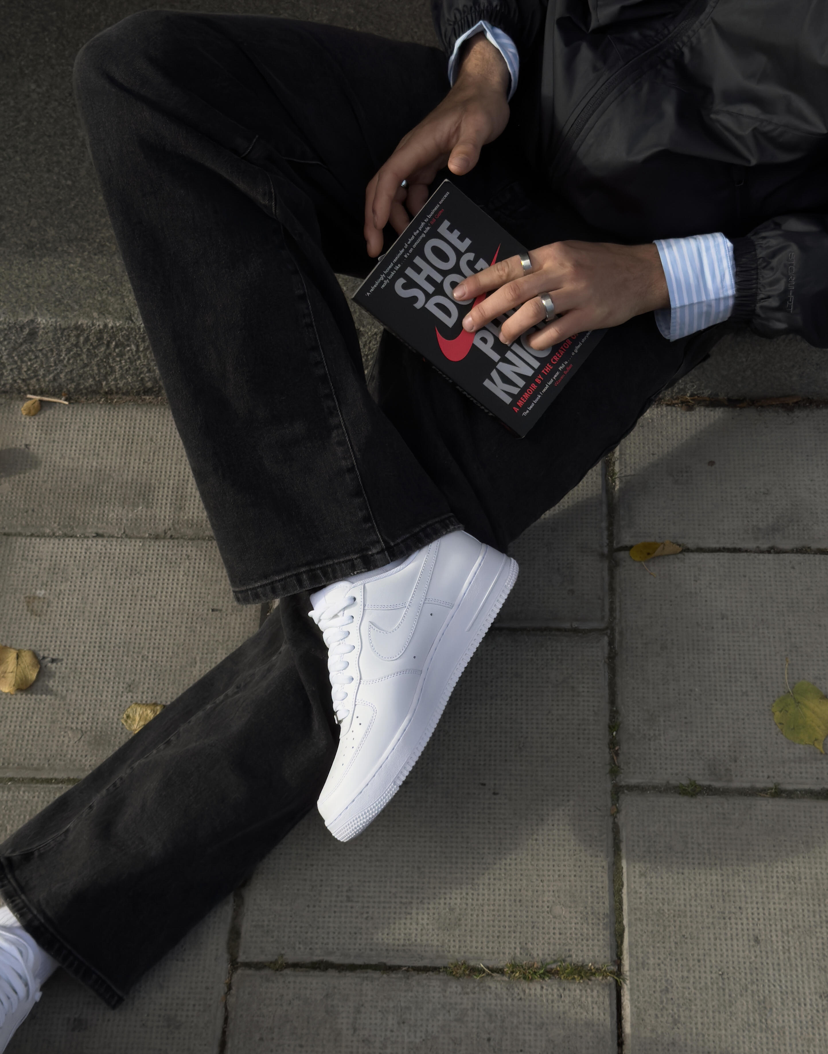 white air force ones with jeans