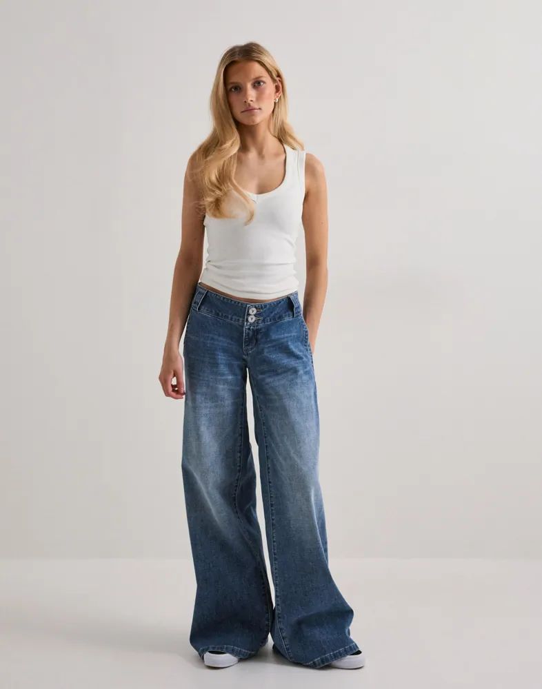 Abrand Jeans 00 Wide Tall Bebe Tuxedo jeans dam – bild 3