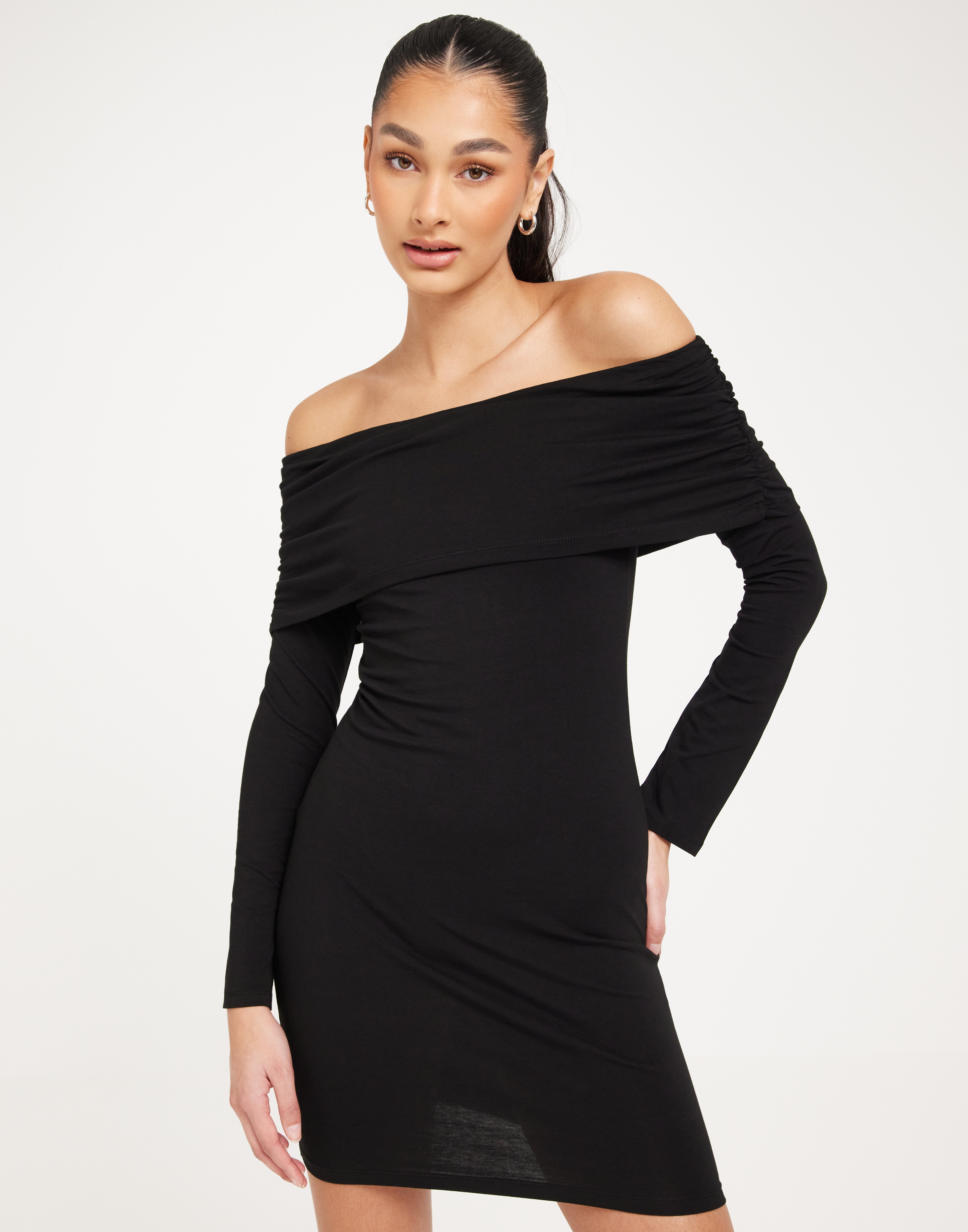 Buy Nelly Off Shoulder Dress - Black | Nelly.com