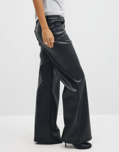 Nelly Loose Flare PU Pants skinnbyxor dam – bild 2