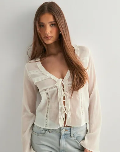 Nelly Lace Insert Blouse blusar dam – bild 3