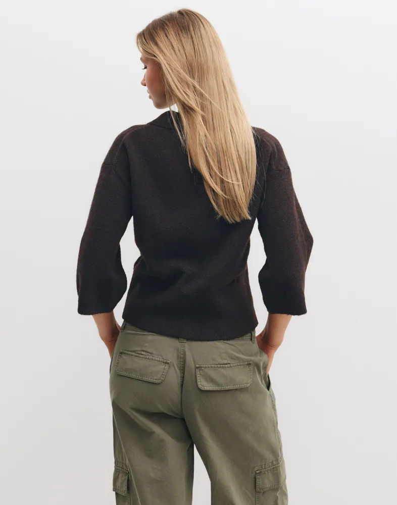 ONLY Onlmacey 3/4 Polo Cardigan Nca Knt dam – bild 3
