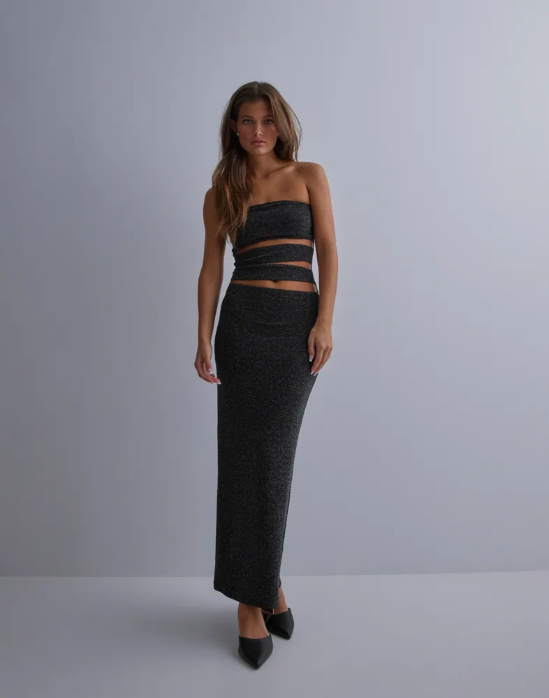 Buy Nelly Glitter Cut Out Dress - black/glitter | Nelly.com
