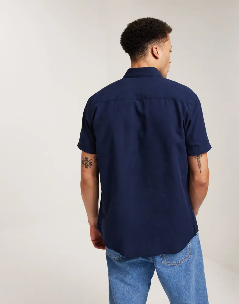 SLHREGNEW-LINEN SHIRT SS CLASSIC