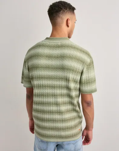 Ciszere Gabe Knitted Polo Kortärmad piké pikéer herr – bild 2