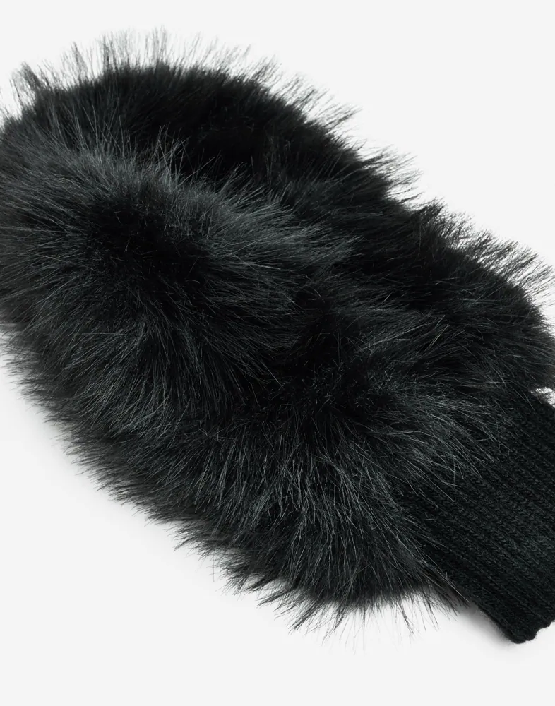 Nelly Faux Fur Mittens handskar & vantar dam – bild 3