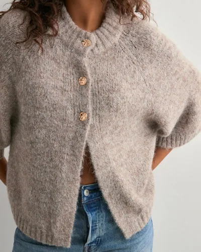 NEO NOIR Benuta Fluffy Knit Cardigan dam – bild 3