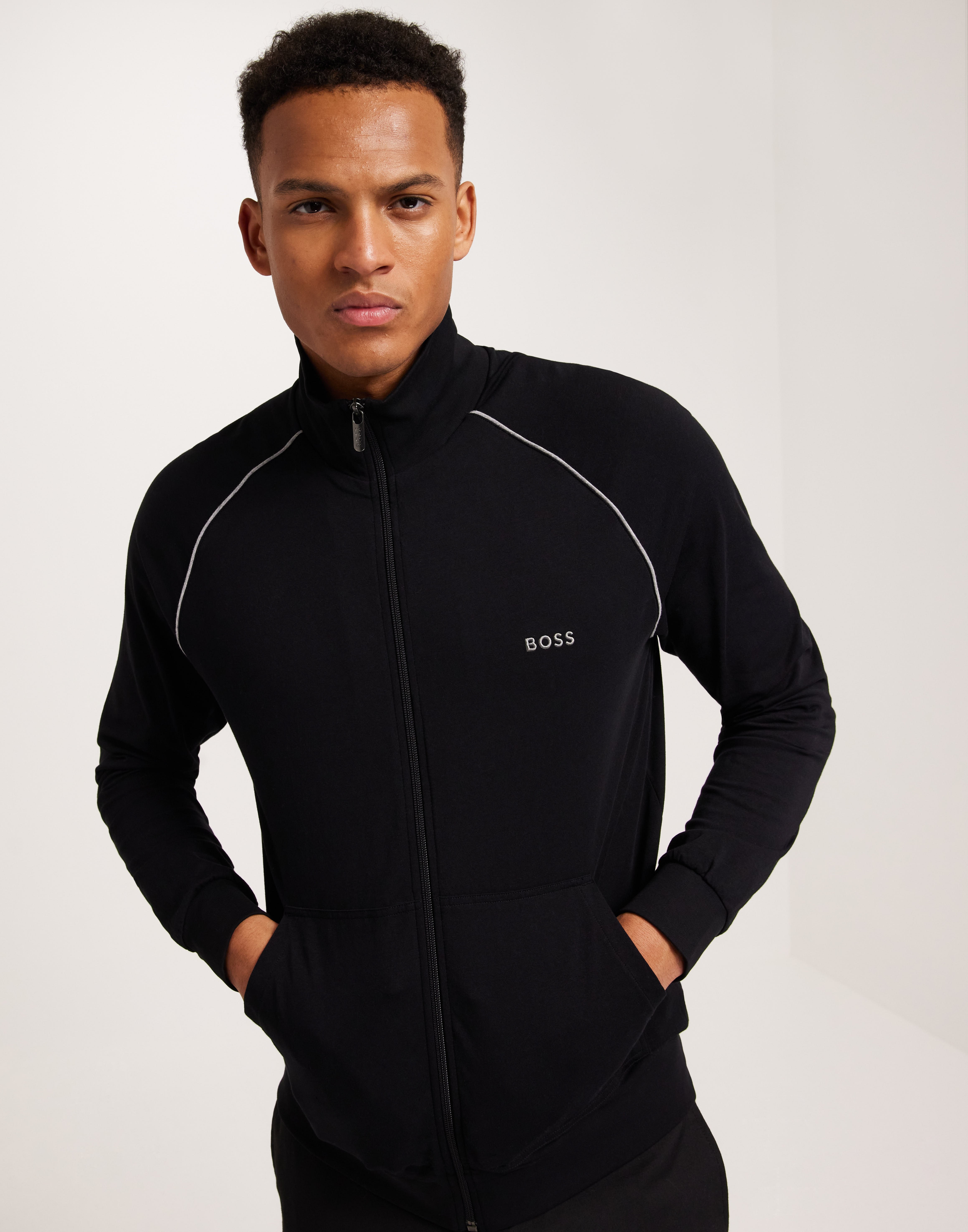 BOSS Mix&Match Jacket, heren lounge vest, donkerrood