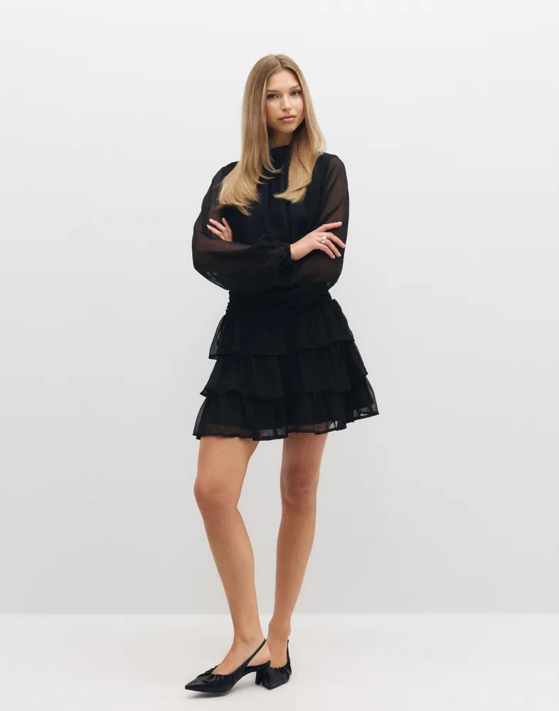 VERO MODA Vmstella Ls Short Dress Wvn Pa klänningar dam – bild 3