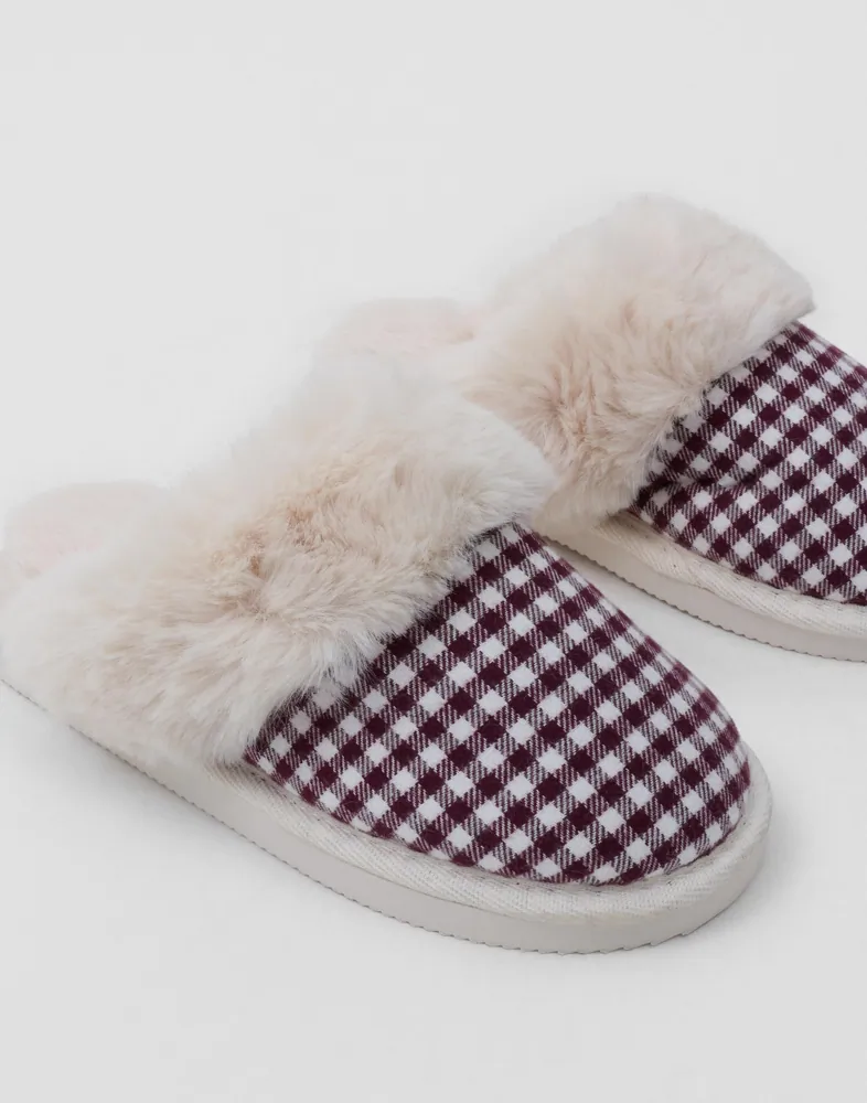 Hunkemöller Reya Gingham Check Mule tofflor & clogs dam – bild 3