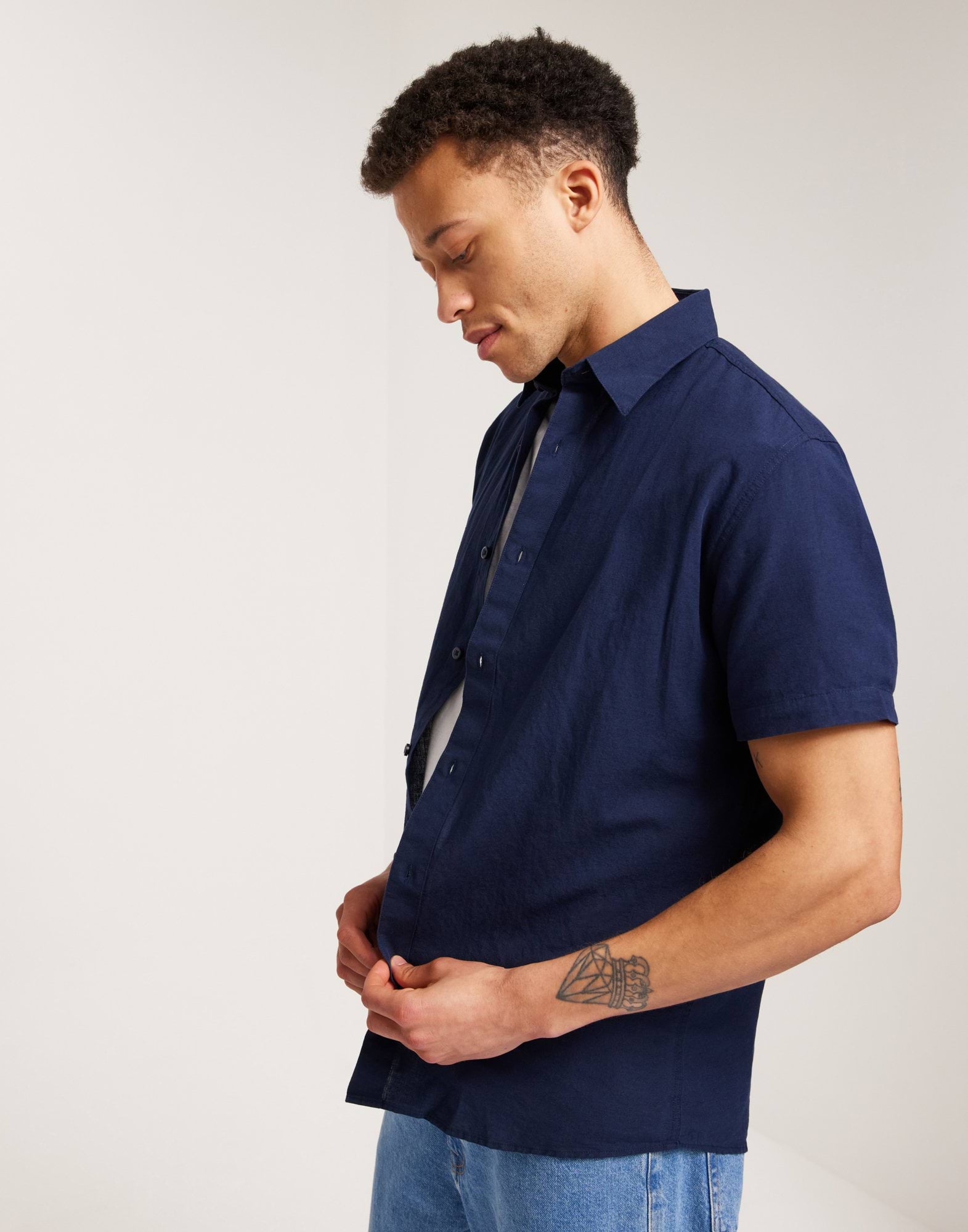 SLHREGNEW-LINEN SHIRT SS CLASSIC W