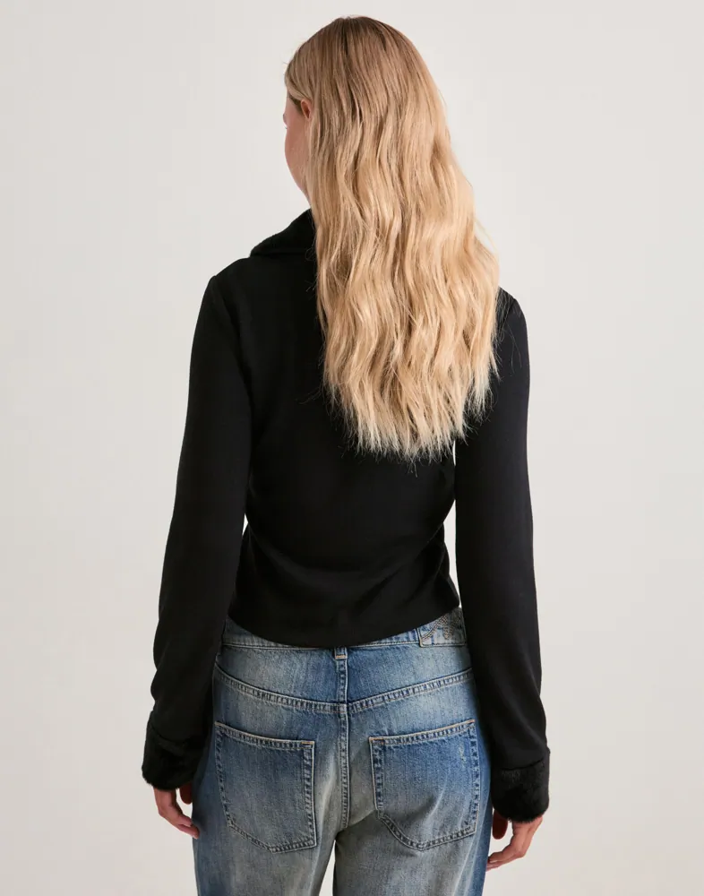 Nelly Stunning Fur Cardigan dam – bild 3