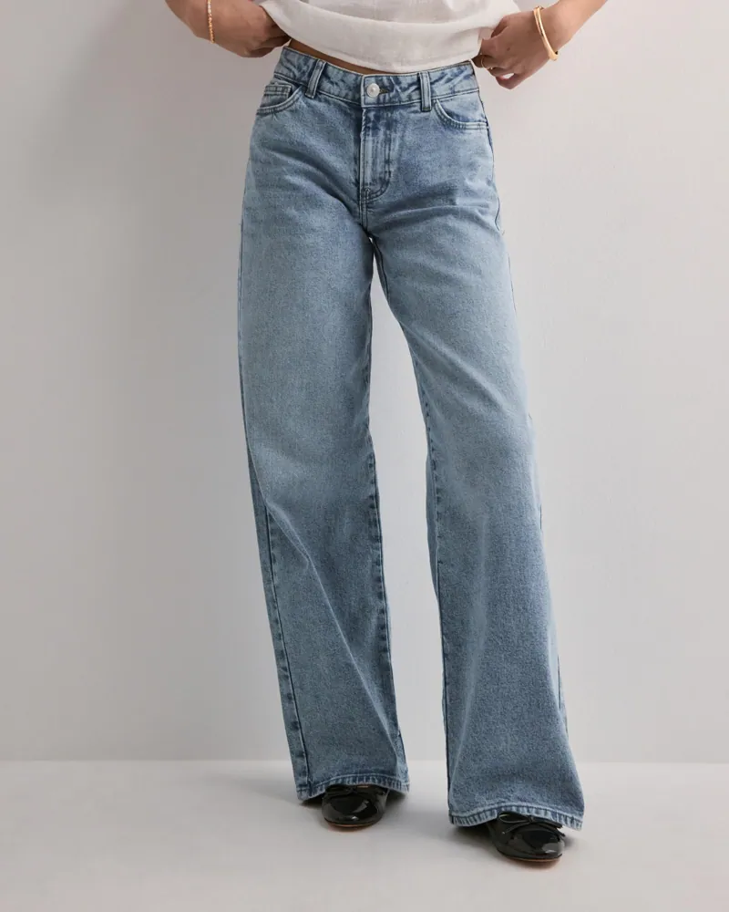 PIECES Pcselma Lw Wide Jeans Lb dam – bild 5