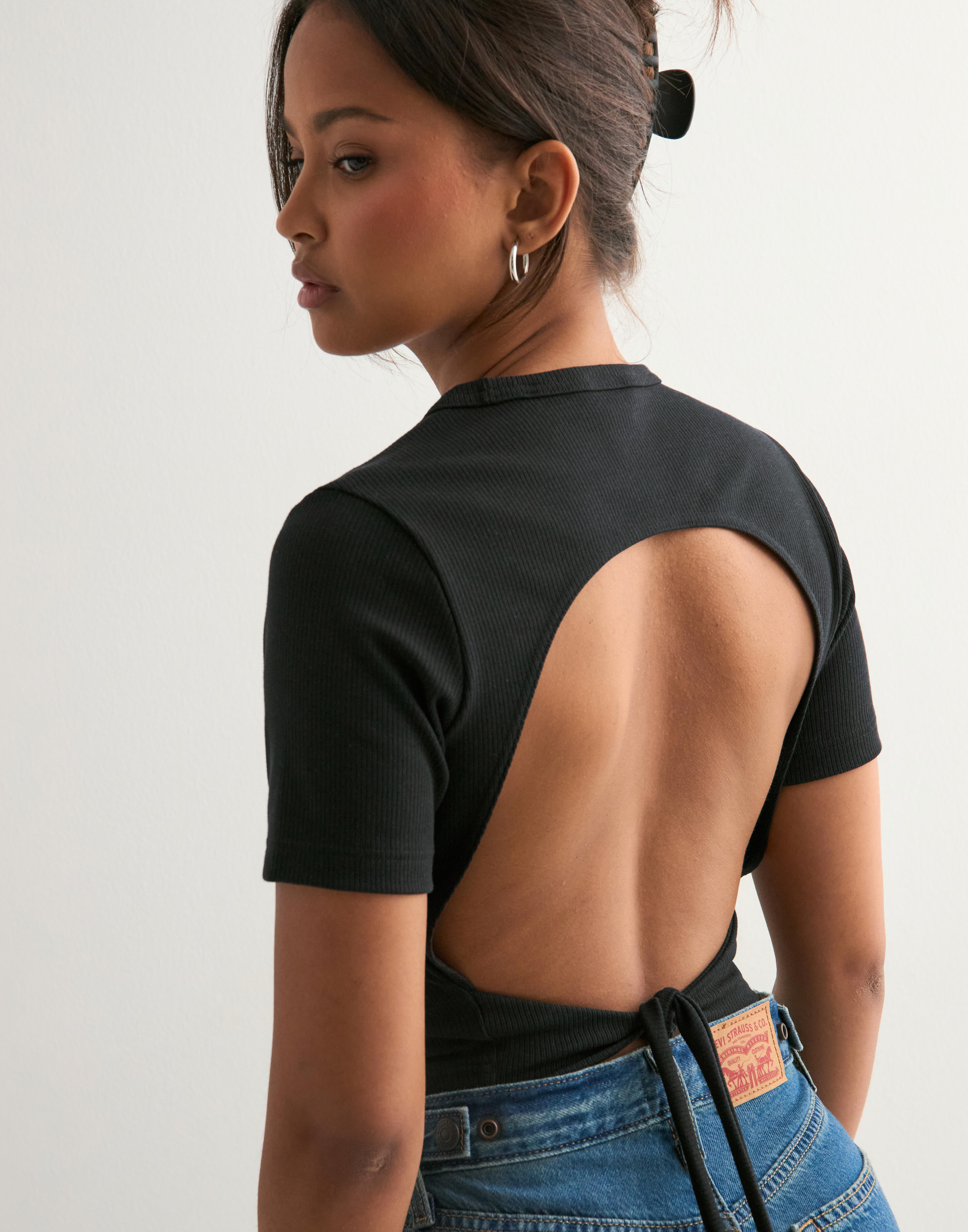 Buy Adidas Originals CUT OUT RIB TEE - Black | Nelly.com
