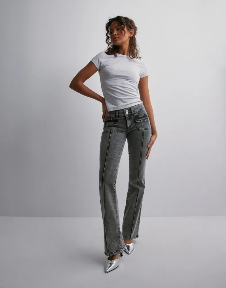 Low Waist Bootcut Pocket Jeans