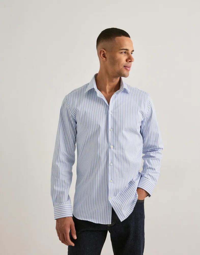Slhslim-Performance Shirt Ls Noos Vardagsskjortor