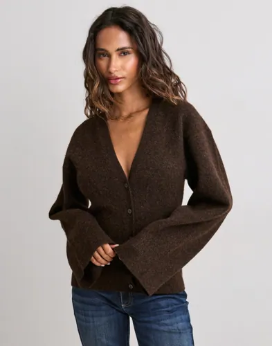 Nelly - Brun - Tight Waist Knit Cardigan