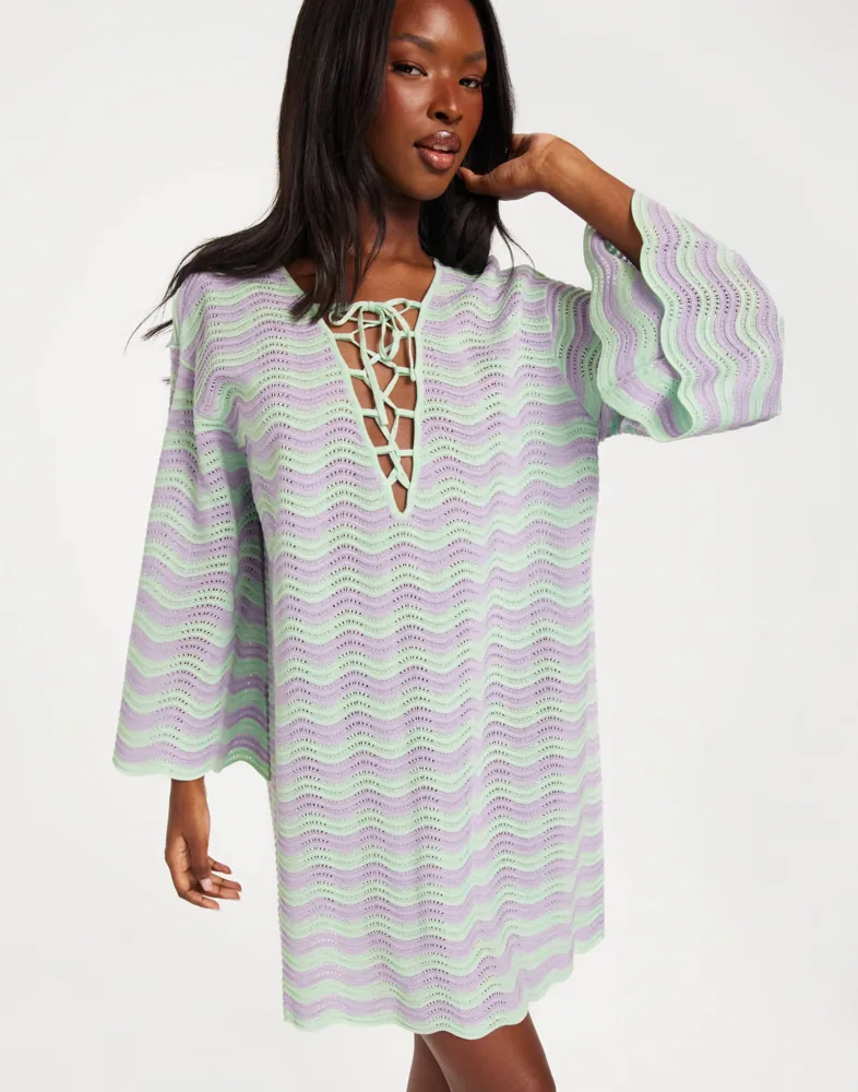 Buy Malina Disa mini knitted kaftan dress - *NY*Violet Strip | Nelly.com Buy Malina Disa mini knitted kaftan dress - *NY*Violet Strip | Nelly.com