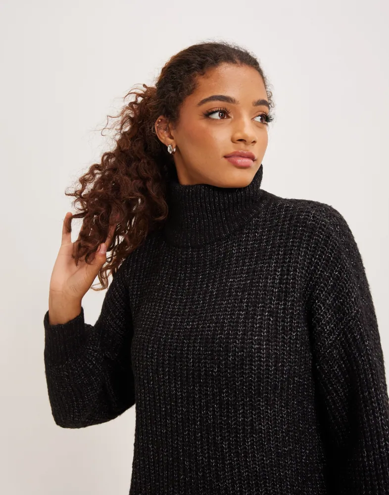 Buy Noisy May NMROBINA L/S HIGH NECK KNIT DRESS - Dark Grey Melange |  Nelly.com