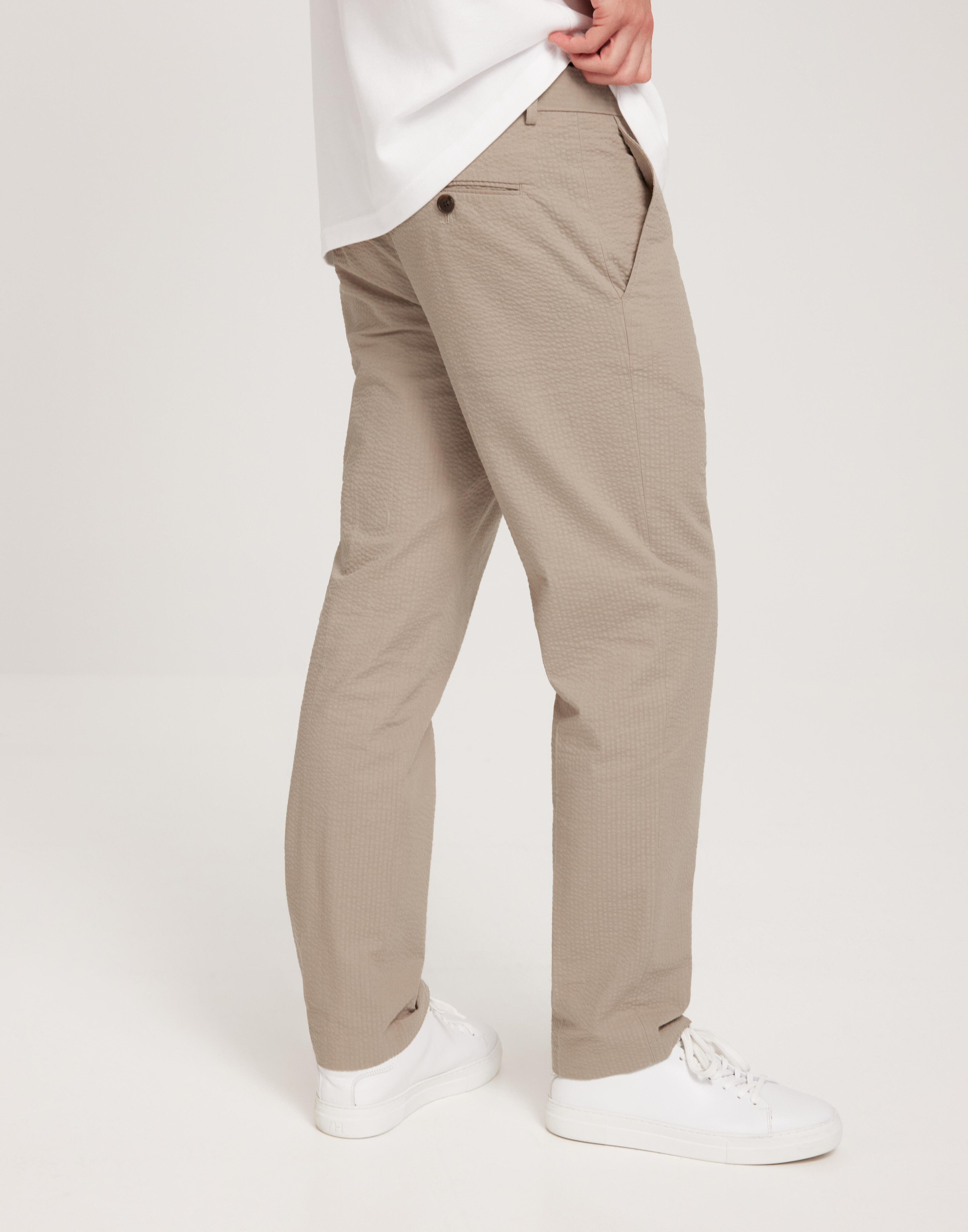 Buy Selected Homme SLHREG-SMITH SEERSUCKER TRS - Pure