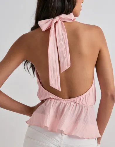 Nelly Flounce Halter Neck Top toppar dam – bild 3