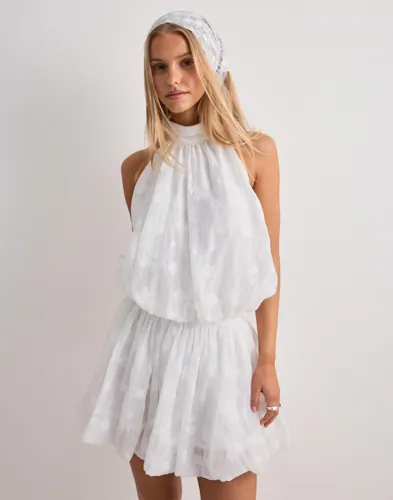 Gina Tricot - Valkoinen - Floral Halter Neck Top