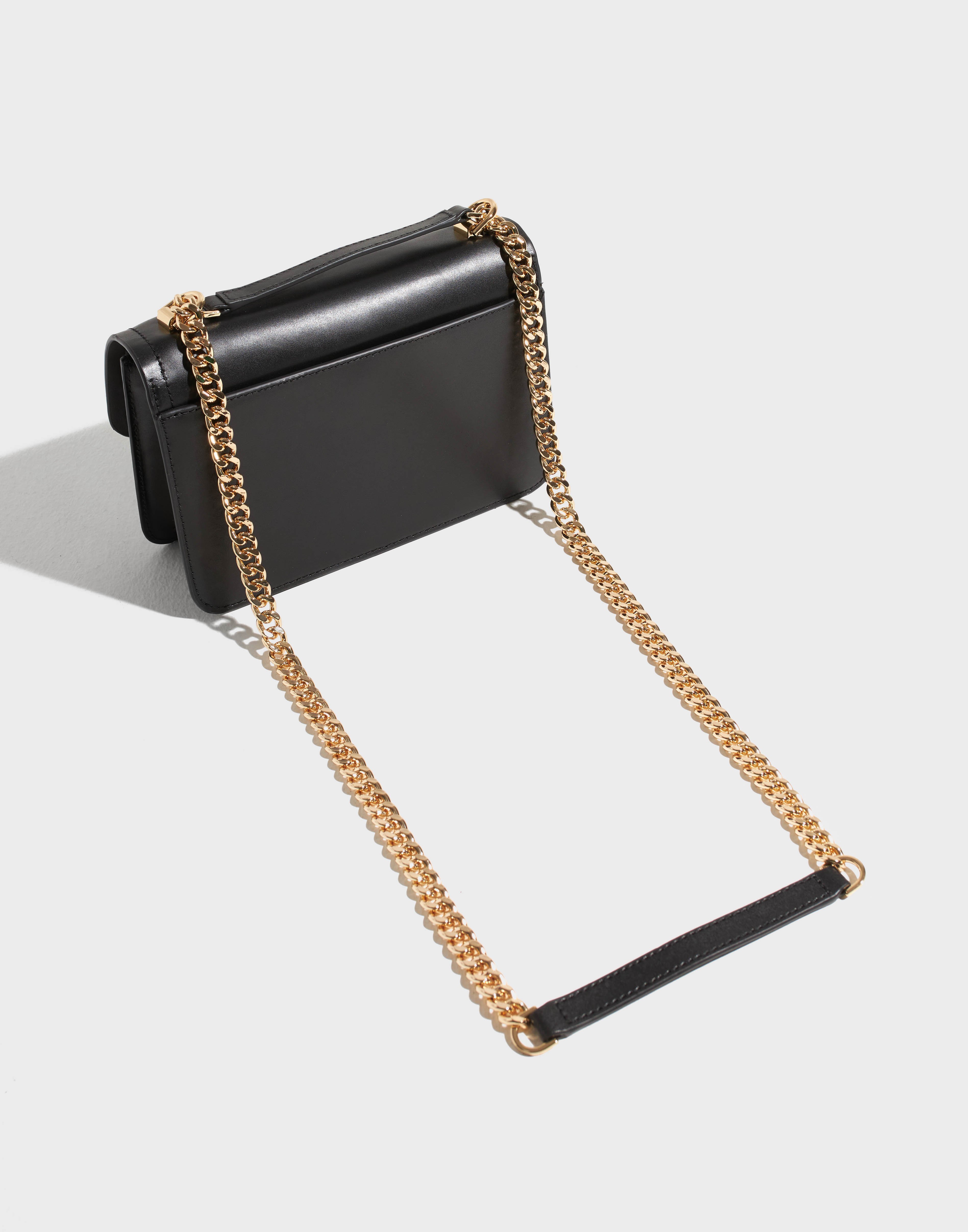 Michael kors black gold chain bag online