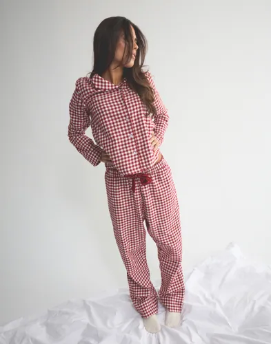 Hunkemöller - Ternet/Stribet - Pj Ls Flannel Twill Check
