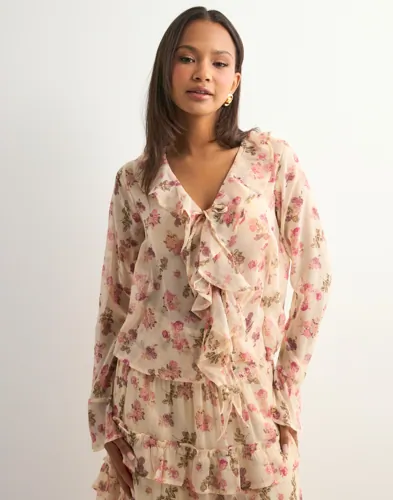 NEO NOIR Anika Marigold Print Blouse blusar dam – bild 3