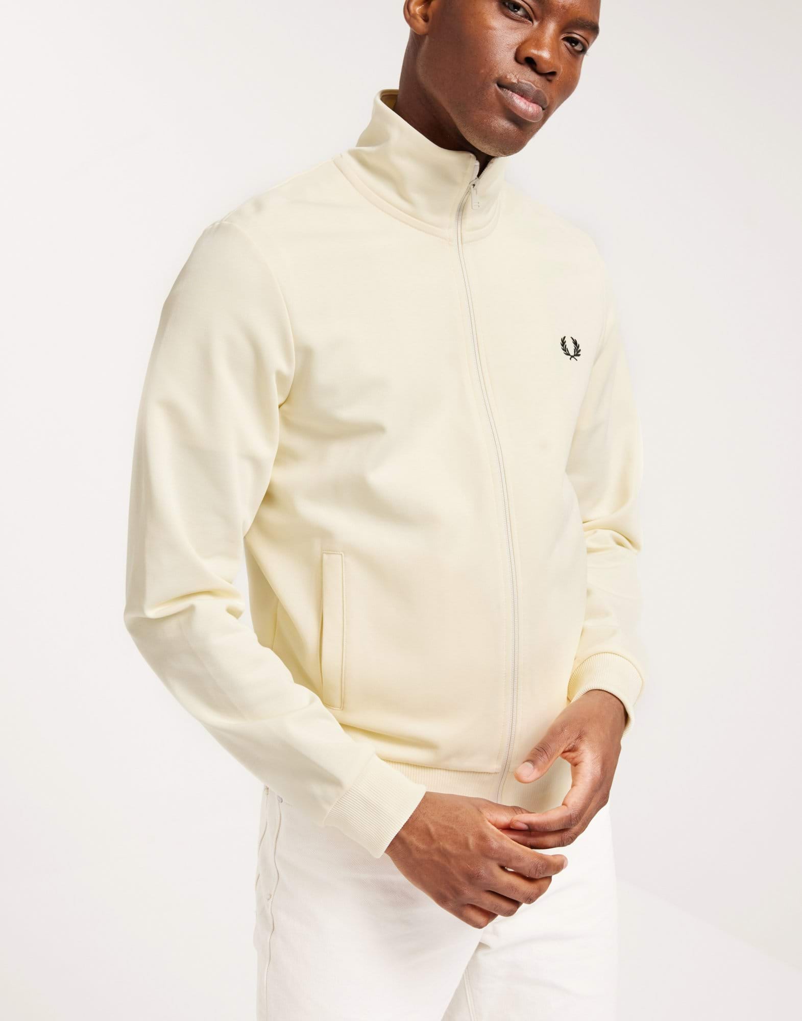 Buy Fred Perry TRACK JACKET - Ecru | NLYMAN