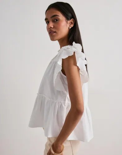 VERO MODA Vmisolde Sl O-Neck Frill Top Wvn Ex blusar dam – bild 2