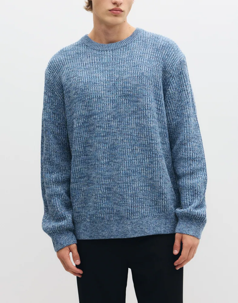 Slhtilum Ls Knit Relaxed Crew Neck Stickade tröjor