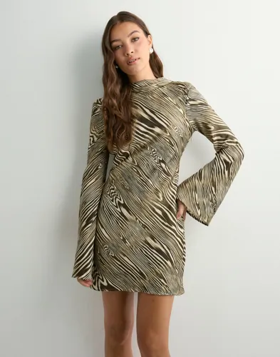 Malina - Beige - Cezanne Low Back Satin Mini dress